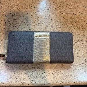 Michael Kors Brown and Gold Wallets with Signature Design